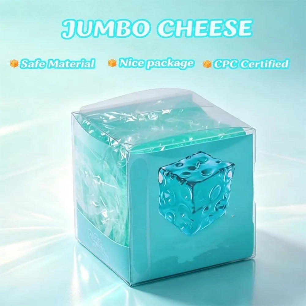 Aqua Blue Cheese Squishy Stress Relief Toy