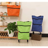 2-in-1 Foldable Shopping Cart Trolley Bag with Wheels