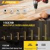 A close-up of rust-resistant deck and fence screws with a star drive, showing various sizes and quality features.
