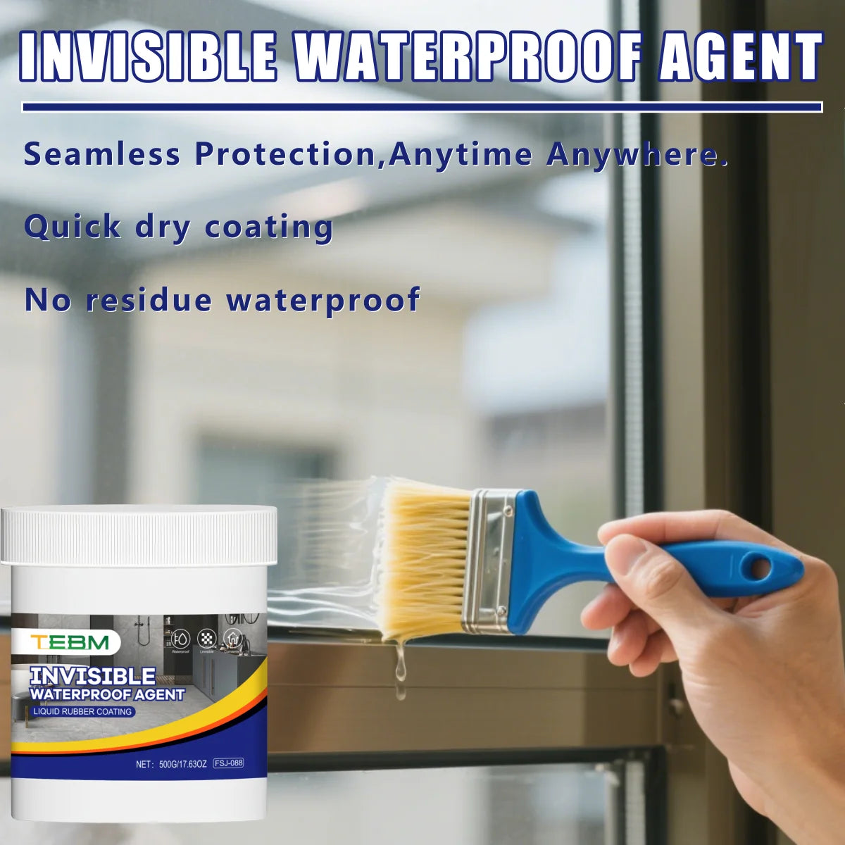 Invisible Waterproof Sealant – Transparent Leak Repair Coating