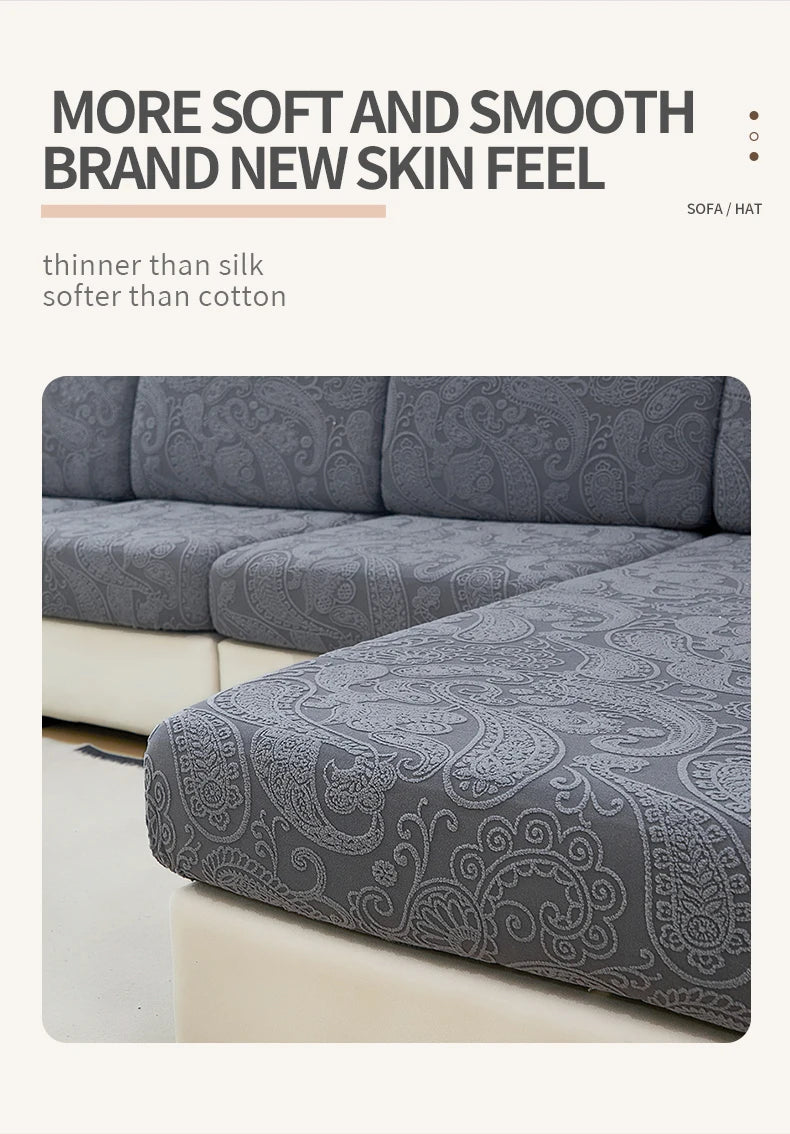 Jacquard Sofa Cushion Cover – Pet-Friendly & All-Season Protection