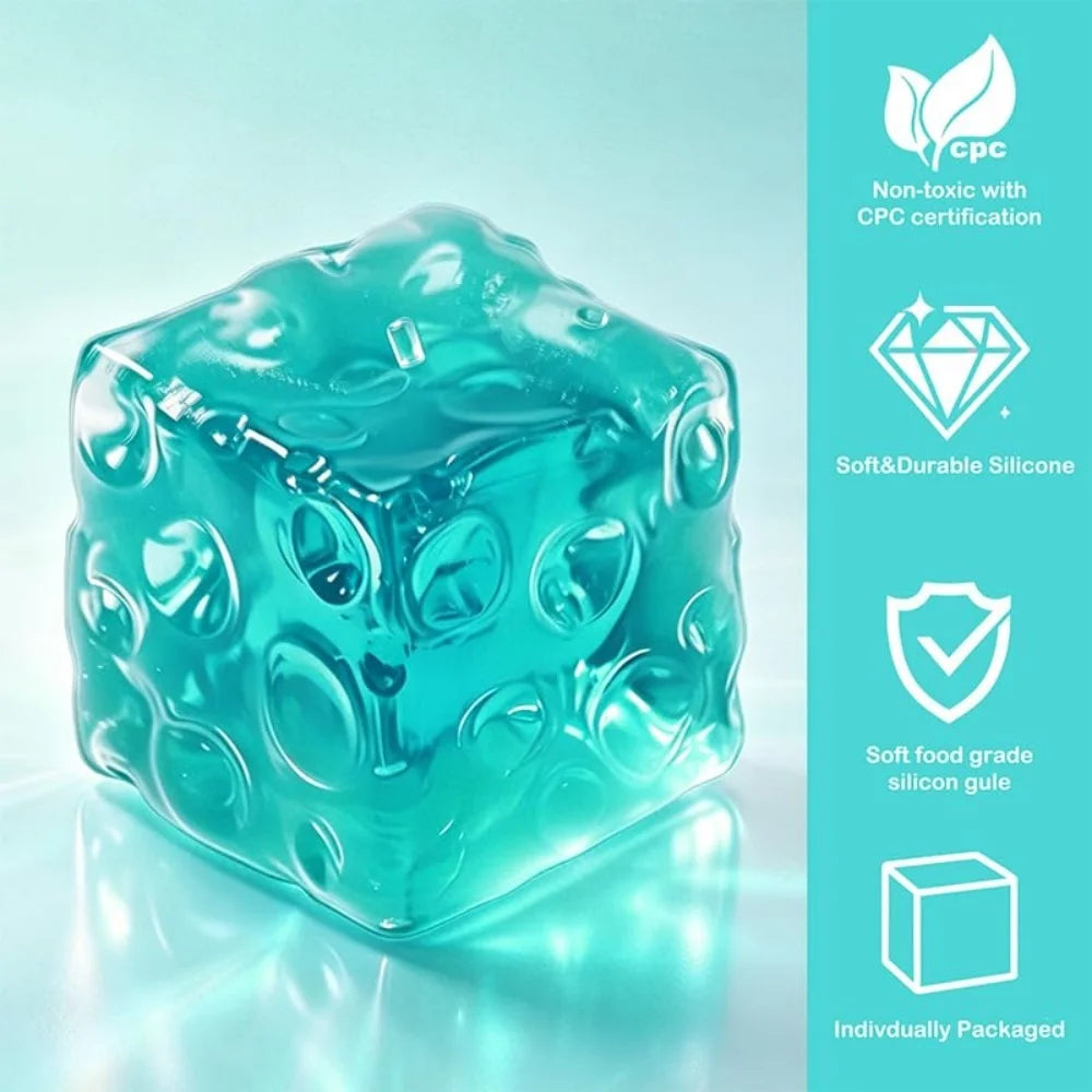 Aqua Blue Cheese Squishy Stress Relief Toy