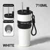 Stainless Steel Vacuum-Insulated Water Bottle with Straw