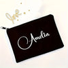 Customizable Name Makeup Pouch with Heart & Crown