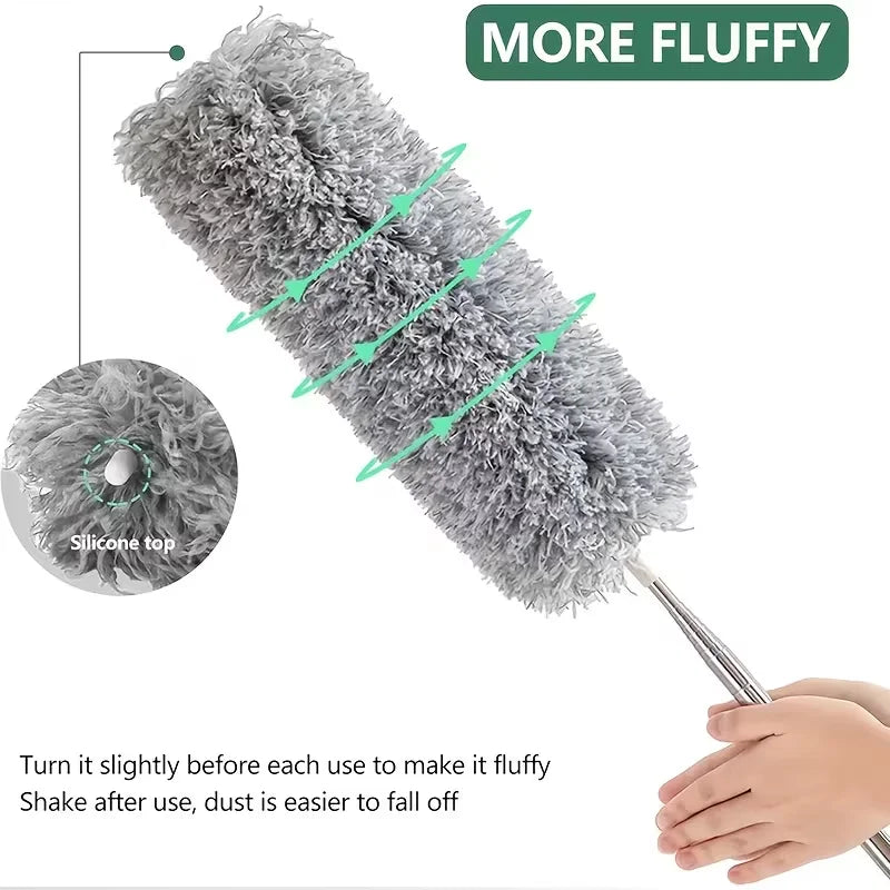 Adjustable Telescopic Duster with Bendable Microfiber Head