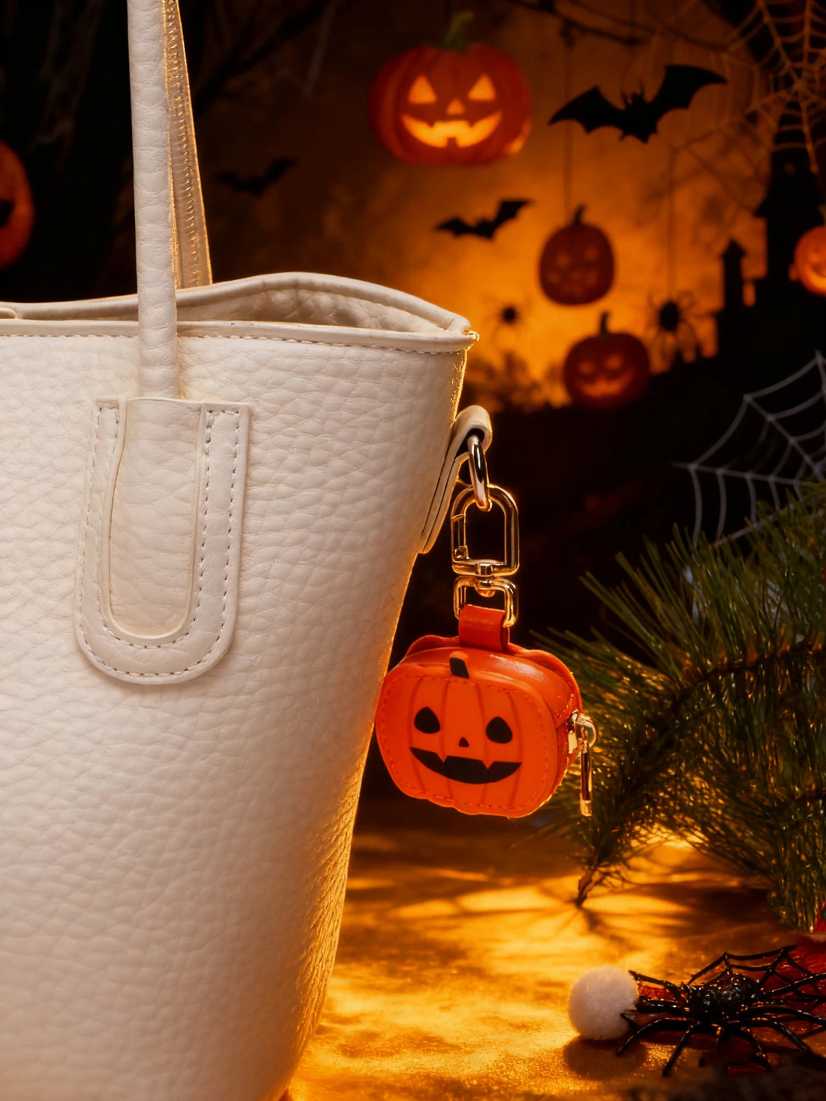 Cute Pumpkin Coin Purse with Keychain