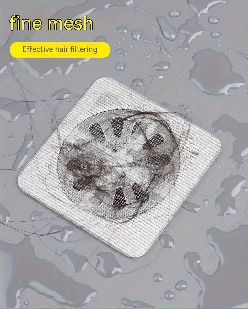 Self-Adhesive Drain Sticker Filter for Hair, Bugs, and Debris