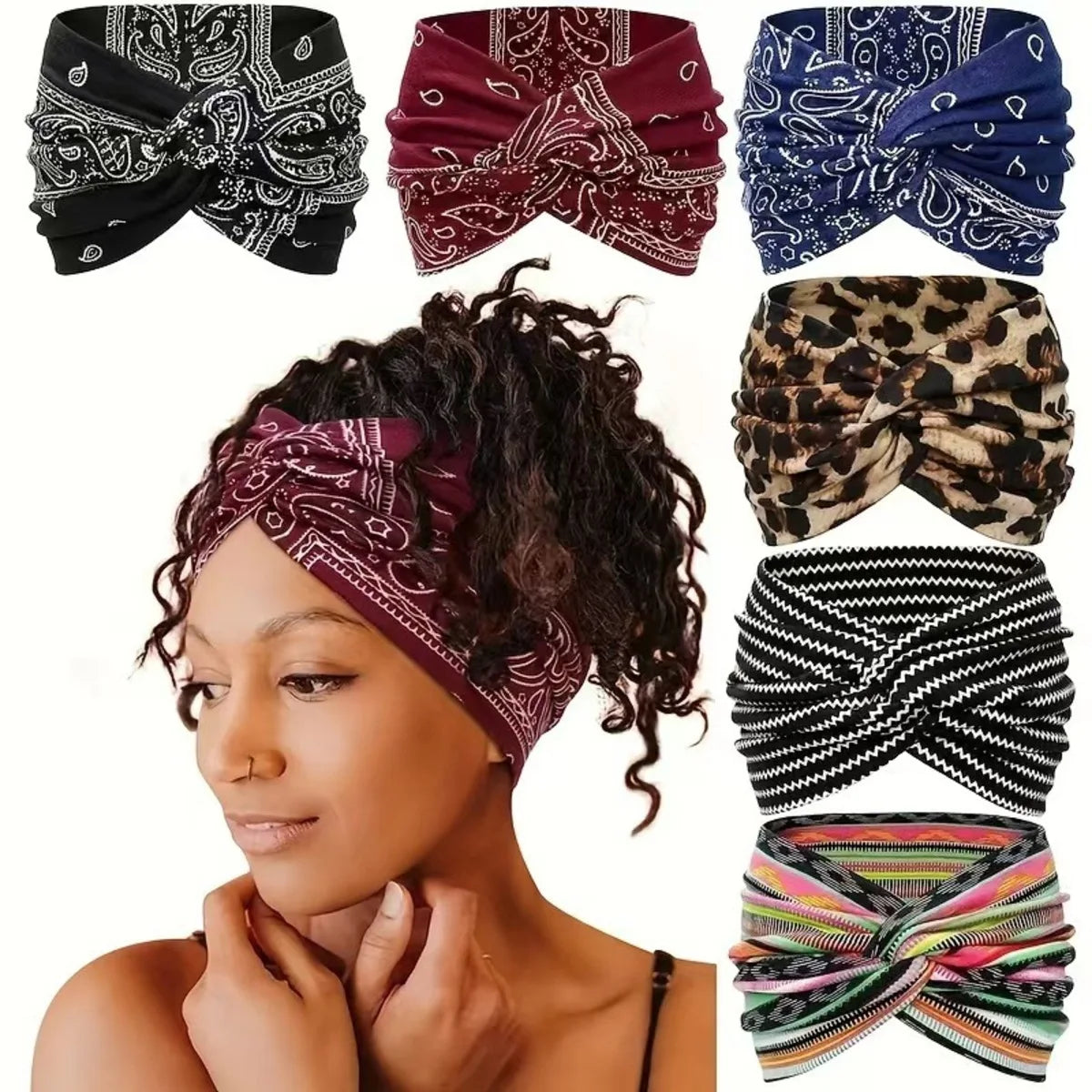 Ultra-Wide Knotted Headband for Yoga & Workouts