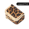 Vintage PU Leather Jewelry Box with Kiss Lock Closure