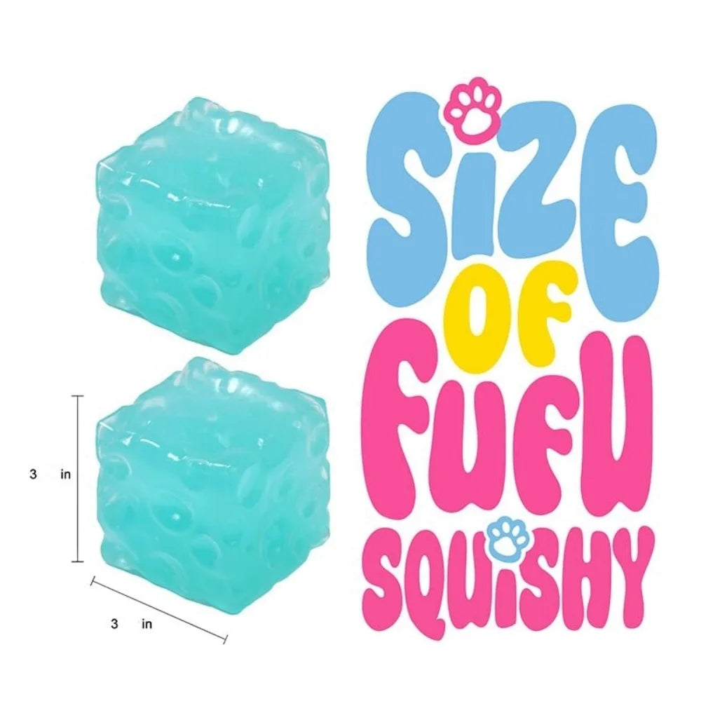 Aqua Blue Cheese Squishy Stress Relief Toy