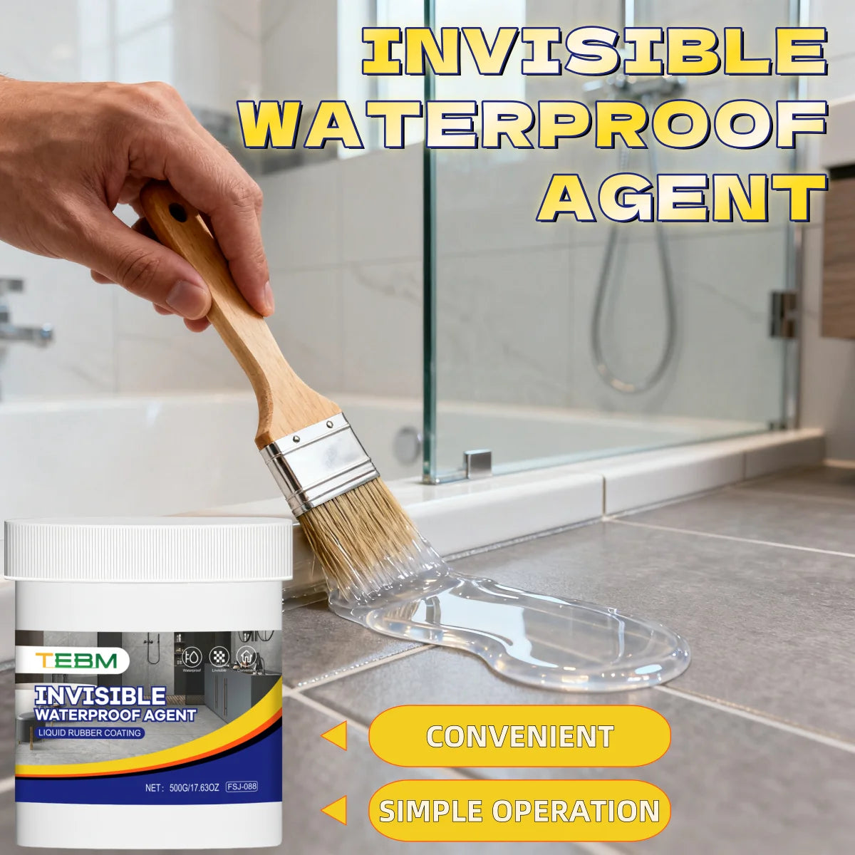 Invisible Waterproof Sealant – Transparent Leak Repair Coating