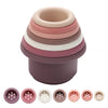 Montessori Silicone Stacking Cups for Baby Bath & Play