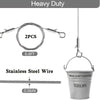 Heavy duty stainless steel wire rope and bucket for hanging and securing items