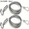 Two sets of 3m/9.84ft adjustable metal buckle ropes for hanging and securing.