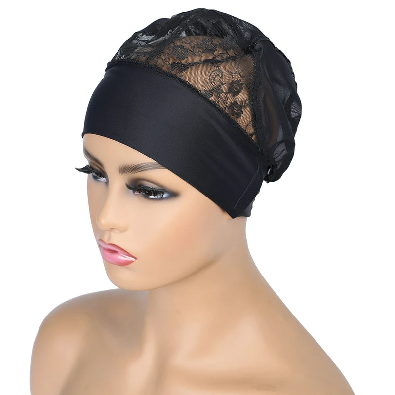 Adjustable Wig Cap with Headband