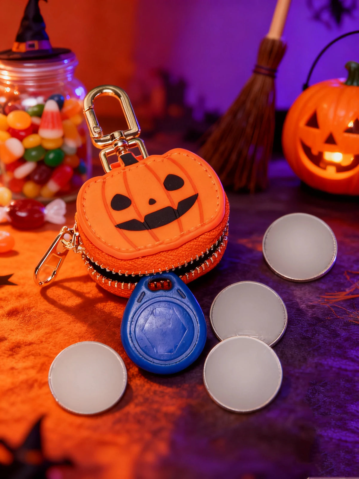 Cute Pumpkin Coin Purse with Keychain