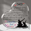 Heart-Shaped Acrylic Keepsake Plaque for Dad