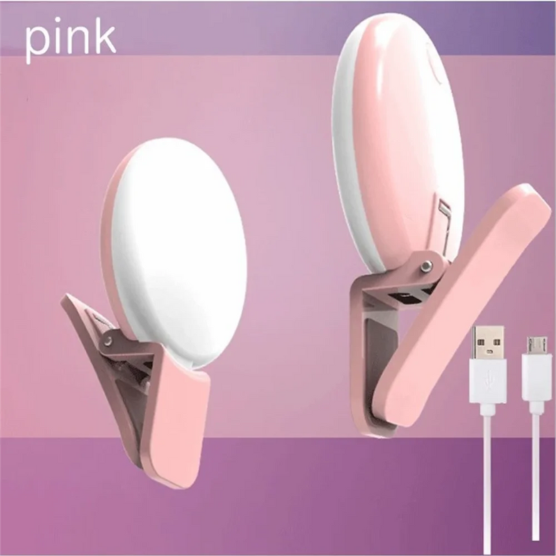 Mini Luz Anular LED con Clip para Selfies