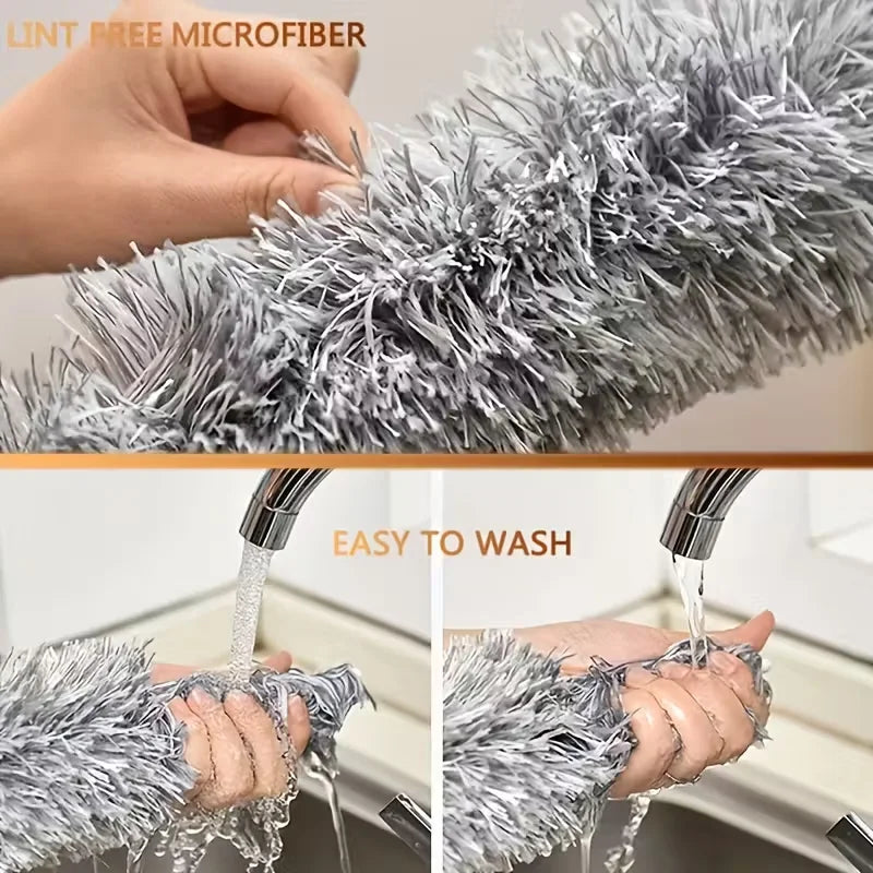 Adjustable Telescopic Duster with Bendable Microfiber Head