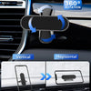 A magnetic phone mount demonstrating vertical and horizontal positioning with 360° rotation capability.