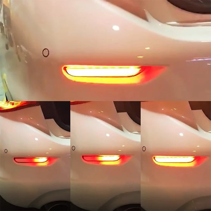LED Rear Bumper Reflector Lights with Tail and Brake Functions