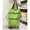 2-in-1 Foldable Shopping Cart Trolley Bag with Wheels