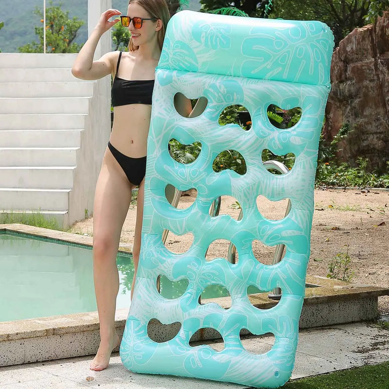Adult Inflatable Pool Float with Headrest