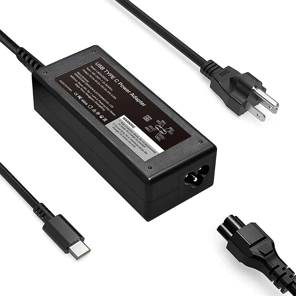 65W USB-C Laptop Charger with Power Delivery