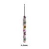 A single ergonomic crochet hook with a colorful sunflower design, measuring 4.5mm.