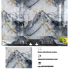 Marble pattern peel and stick self-adhesive wallpaper featuring gray marble veins with gold accents.