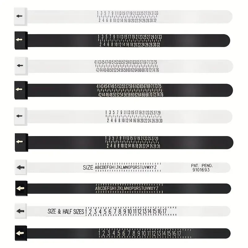 Universal Ring Sizer Gauge – Adjustable Plastic Finger Measuring Tool