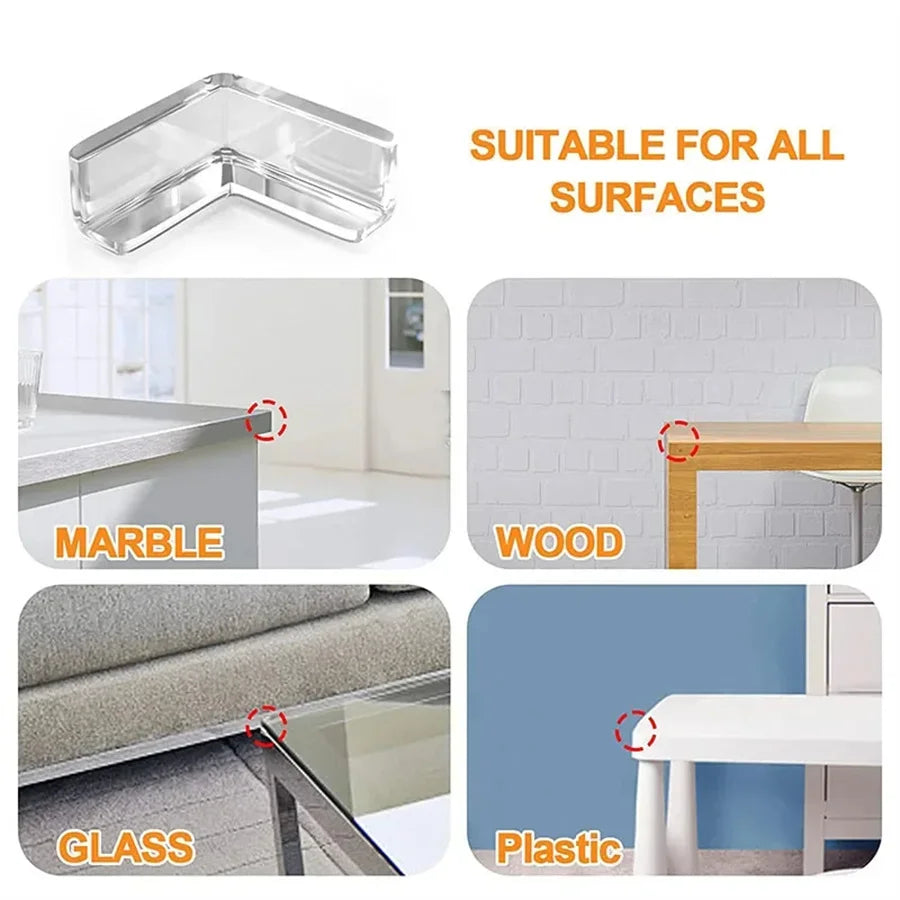 Baby Safety Corner Protectors – Soft Silicone Edge Guards for Furniture