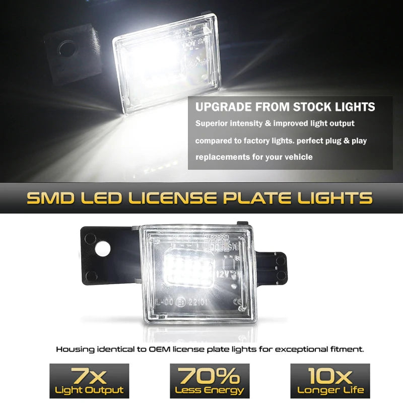 LED License Plate Light Assembly for Chevy Silverado & GMC Sierra