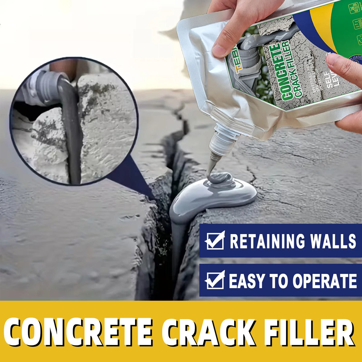 Self-Leveling Concrete Crack Filler & Waterproof Sealant