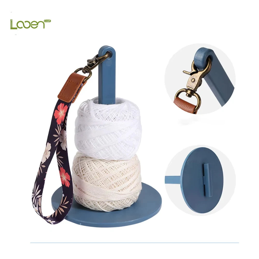 Yarn Holder with Wrist Strap for Knitting & Crochet
