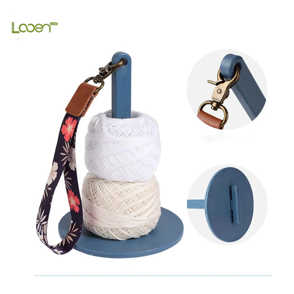 Yarn Holder with Wrist Strap for Knitting & Crochet
