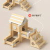 Natural Wooden Cabin Building Kit – DIY Forest House Blocks