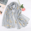 Gold Glitter Tassel Scarf