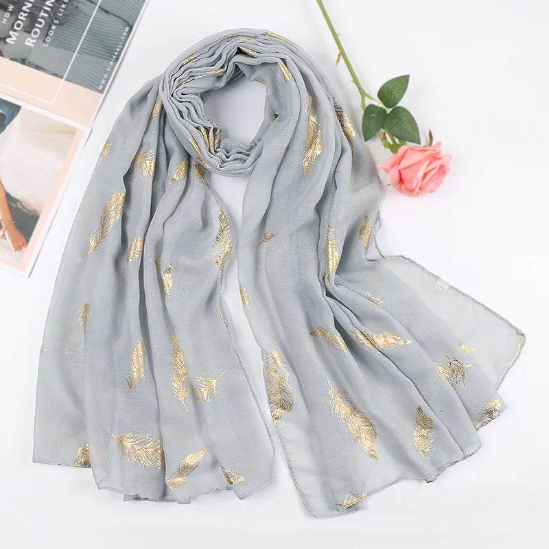 Gold Glitter Tassel Scarf