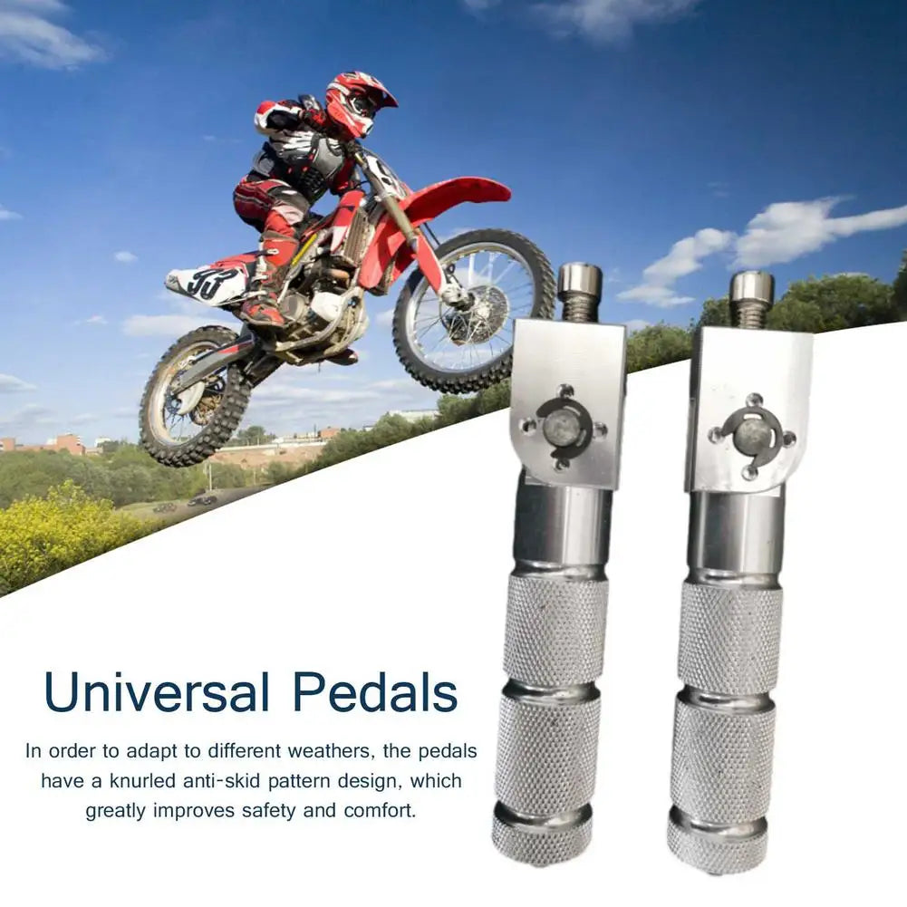 Universal CNC Aluminum Footrest Pedals (8mm)