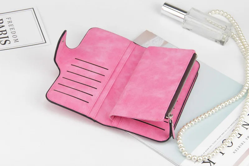 Classic Long PU Leather Wallet with Multiple Pockets