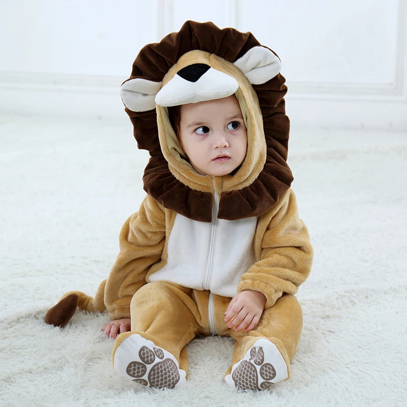 Adorable Animal Kigurumi Costume Romper for Babies and Toddlers