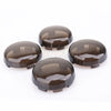 Three black LED turn signal light lens covers for Harley Davidson motorcycles
