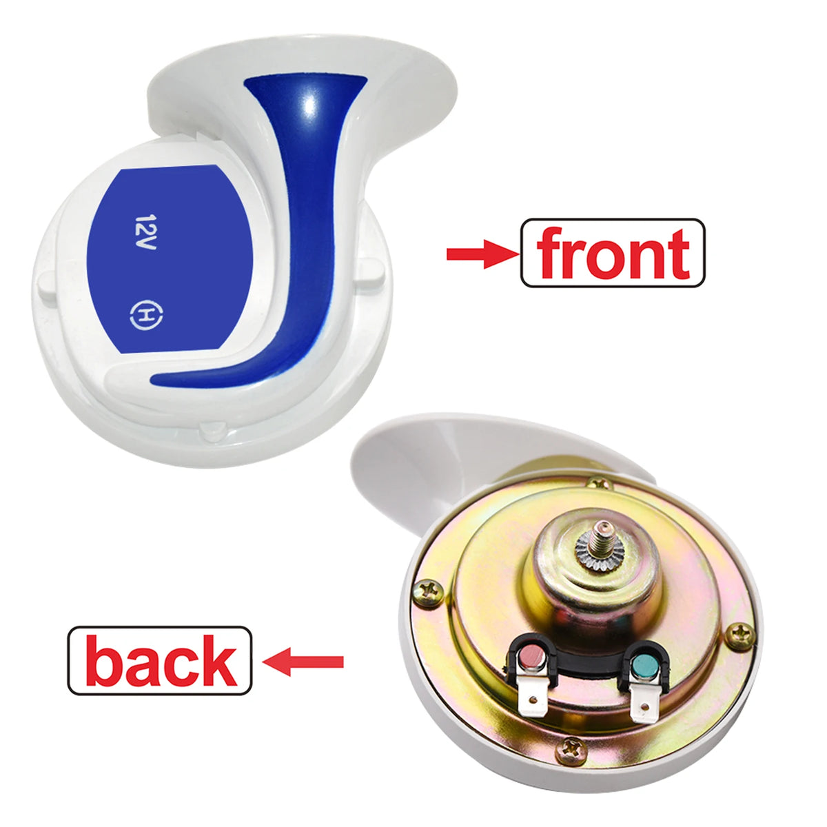 12V Super Loud Dual-Tone Air Horn Kit for Cars and Motorcycles