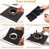 Step-by-step guide showing how to install a reusable non-stick gas stove protector mat.