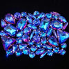 Mixed Shape Glass Rhinestones with Silver Claw Settings