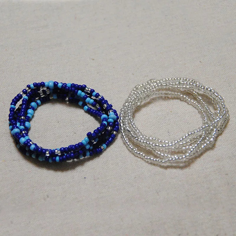 Colorful Elastic Belly Bead Chain Set for Women
