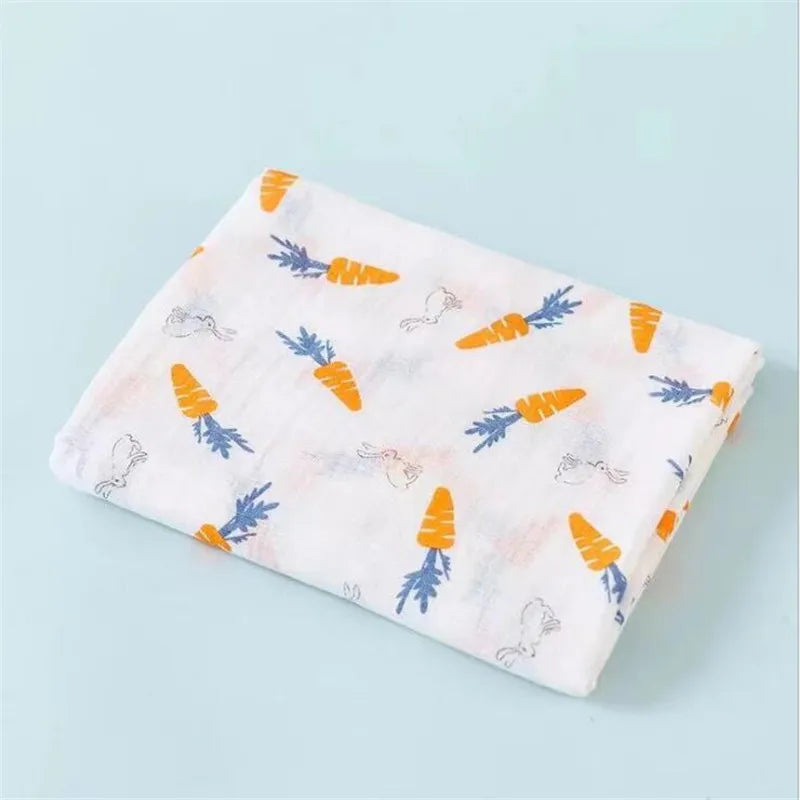 Super Soft Cotton Muslin Baby Swaddle Blanket