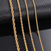 Gold Stainless Steel Rope Chain Necklace