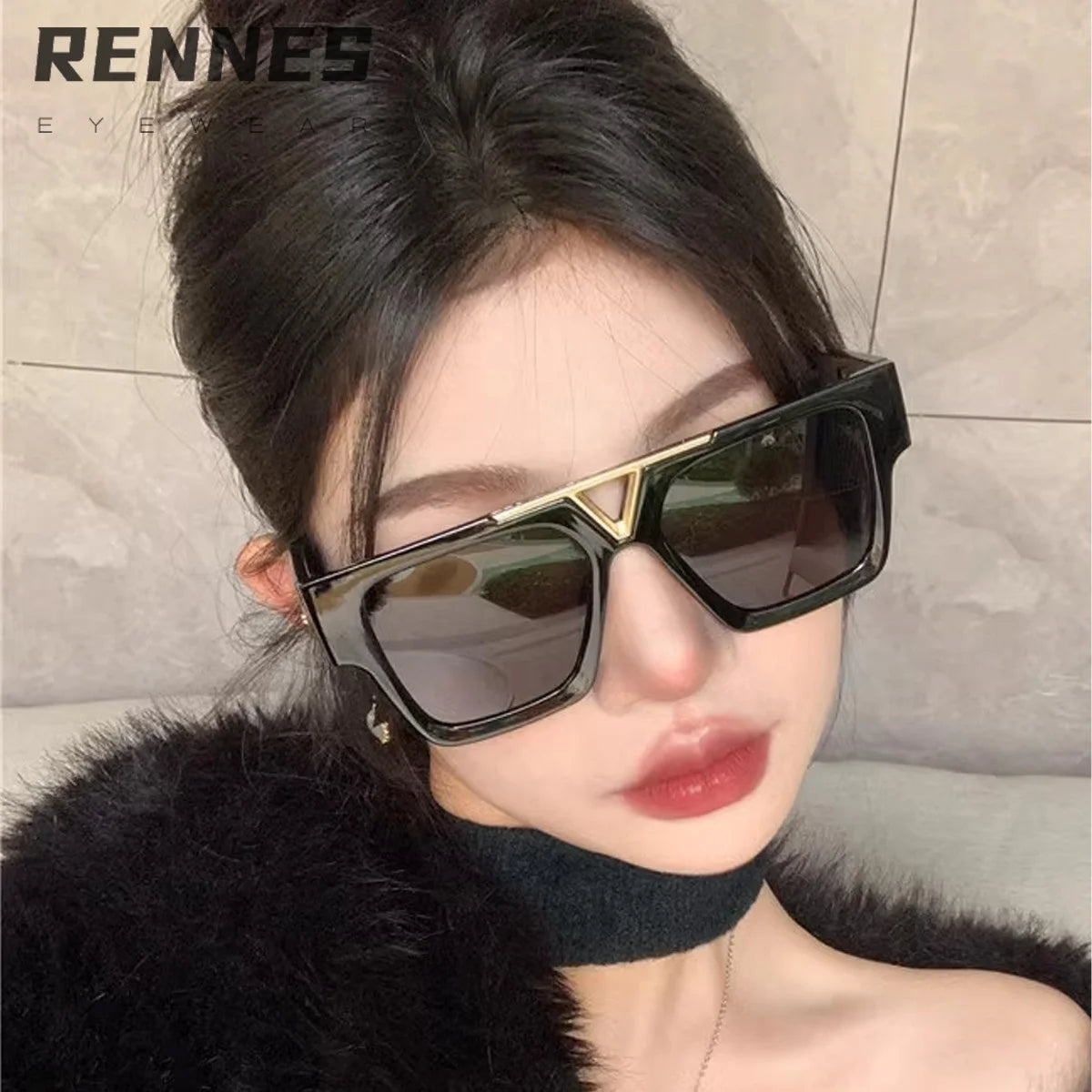 Lunettes de Soleil Carrées Rétro